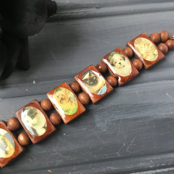 Wood Cat + Dog Bracelet - Picture 2 of 8